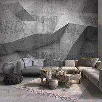 Retro nostalgic background wall industrial wind Three-dimensional cement wallpaper Nordic ins Wind gray Restaurant living room 3d wallpaper