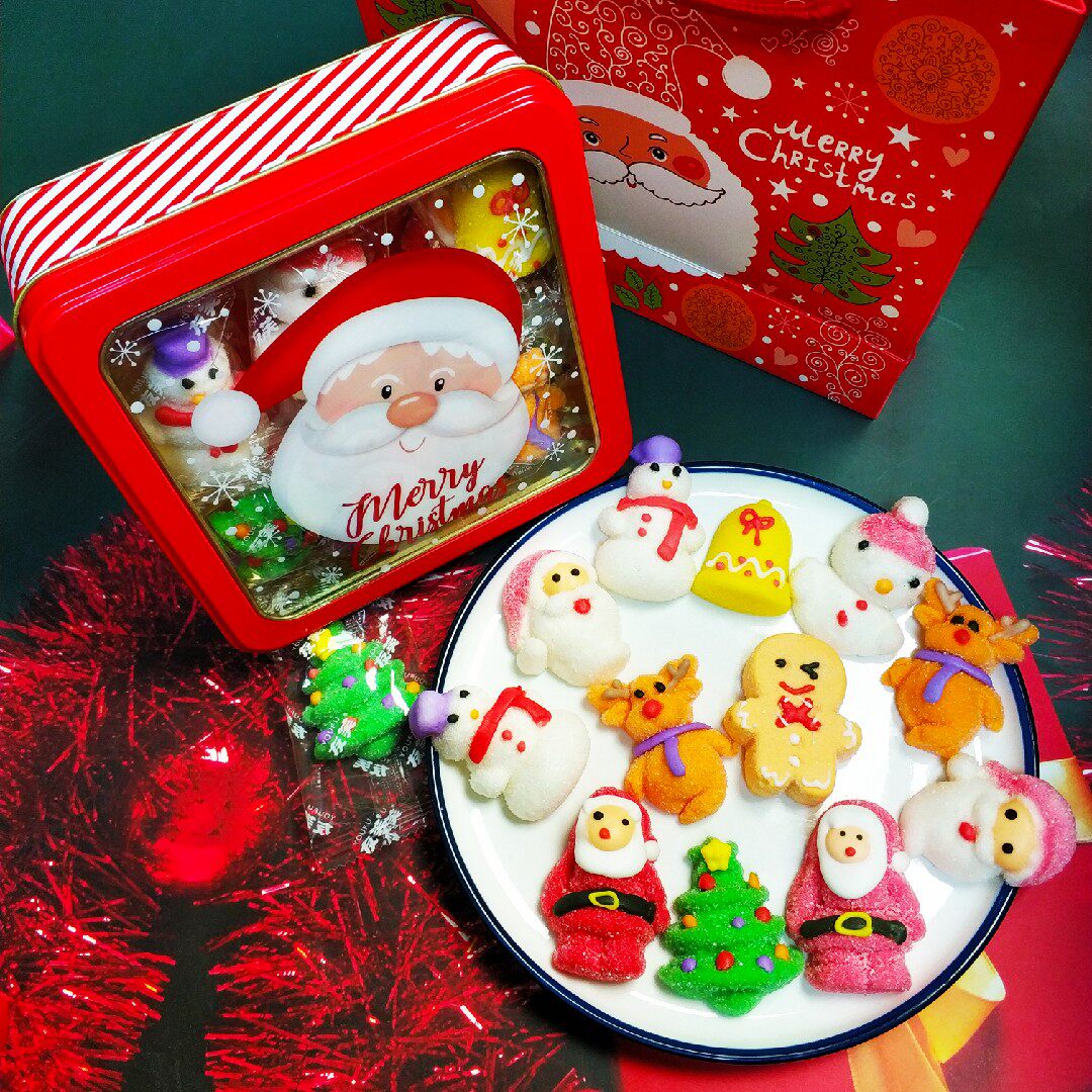 卡通可爱糖果圣诞树棉花糖手工儿童节临期小礼物创意雪人老人软糖