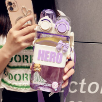 Childrens water cup to school special high-value double drink plastic cup female summer network red and portable straw tritan water bottle