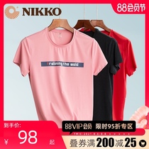 Nikko outdoor short-sleeved T-shirt womens quick-drying air-permeable running suit summer crew neck sweat-absorbing quick-drying sports top