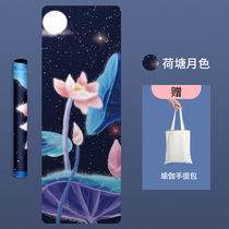 Printed ultra-thin yoga mat natural rubber artificial suede folding non-slip towel absorbent sweat portable travel mat