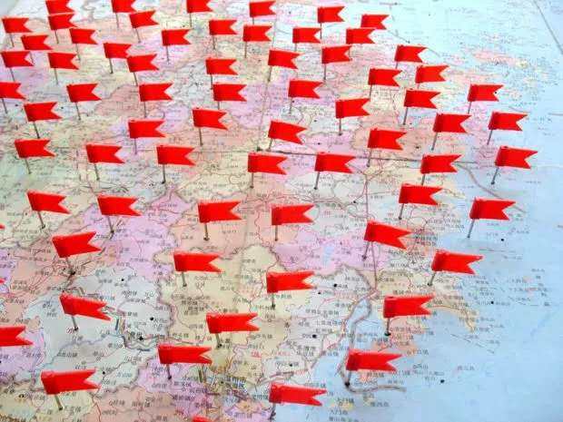 7色160枚组合红旗钉地图标记小红旗钉彩色大头针软木幼儿园美工钉