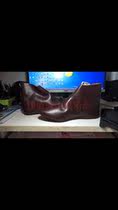 Viking short leather shoes handicraft history play