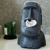 Easter Island Stone like Moai living room tissue box Nordic ins style funny home creative cute Net Red Drawing box