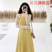Womens short student Korean thin coat cardigan with suspenders Chiffon small shawl dress