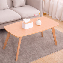Modern minimalist foldable coffee table living room solid wood creative coffee table dining table dual-use small rectangular small table