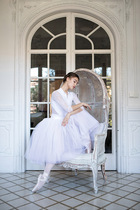 Fusheng Ruowu Spain imported intermezzo mid-sleeve lace ballet dance yoga one-piece 31567