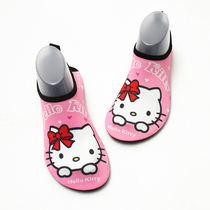 Childrens beach shoes Womens quick-drying silicone soft-soled boys snorkeling shoes and socks non-slip childrens river tracing wading swimming shoes