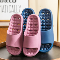 Toilet slippers non-slip male bath drain massage bottom toilet deodorant home women slippers summer light foam