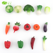 Simulation vegetable fruit chili pepper radish eggplant Chinese cabbage cauliflower pepper garlic pumpkin tomato model toy