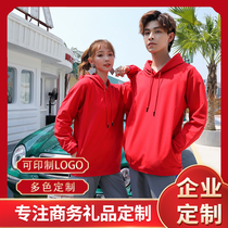 812 thick streamlined cotton hooded sweater long sleeve pullover solid color autumn winter clothing simple personality custom LOGO