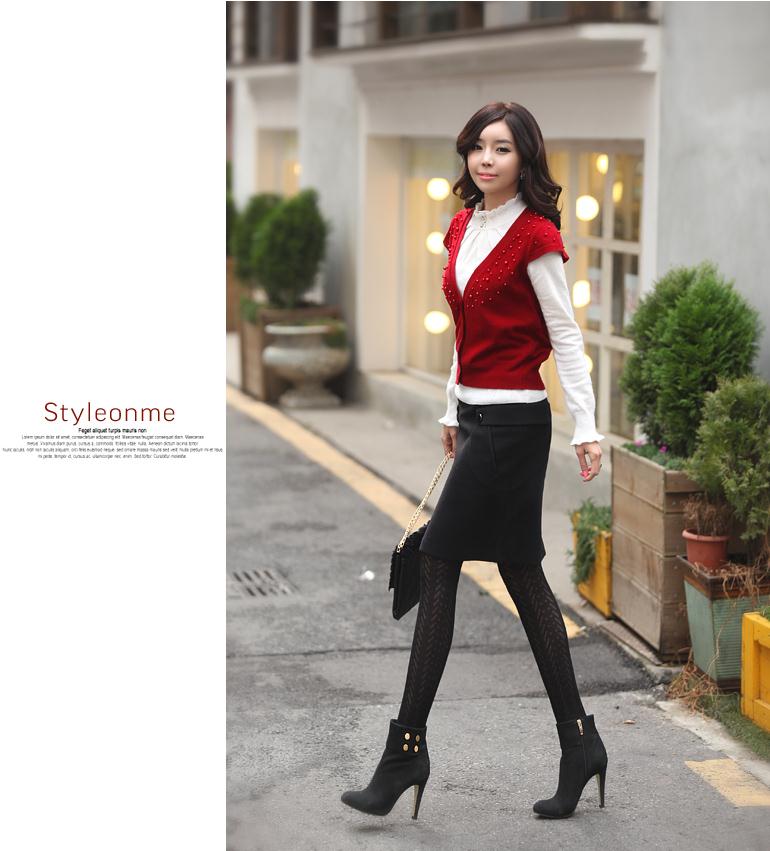 马甲女针织春秋韩版宽松短款v领开衫外搭薄款