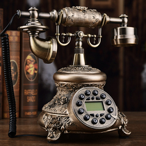 European antique telephone retro telephone fashion creative rural landline telephone home imitation copper telephone