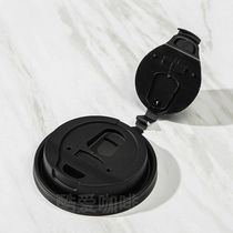 Kuai coffee upgrade 90 caliber one-piece double-layer injection pp cup cover coffee take-out paper cup anti-spray one-piece cup cover