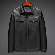New Mountain Goat Leather Leather Leather Clothing Mens Clothing Jacket Autumn New Casual High-end Fashion Handsome Jacket Jacket