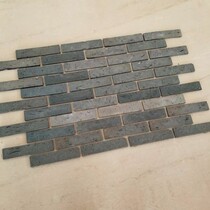Green brick heart piece 6-sided light slice strip brick Exterior wall brick split brick Ancient building antique vintage brick skin Model:206