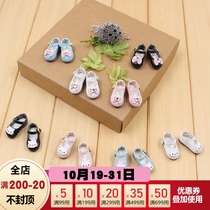 DBS Blythe dolls shoes flat bow kitty day clasp small leather shoes azone 8 points shoes