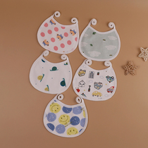 Baby waterproof saliva towel spring and autumn thin lace bib newborn baby anti-spit milk cotton small bib winter