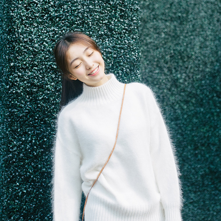 2017冬季新款韩版宽松学生加厚打底针织衫套头半高领海马毛毛衣女_7折