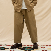 LR MADE20AW Japanese simple loose double pleated micro tapered small feet retro men and women National tide leisure ankle-length pants