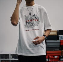 LR MADE20SS Japanese retro simple loose landmark short TEE map theme country tide print short sleeve t-shirt