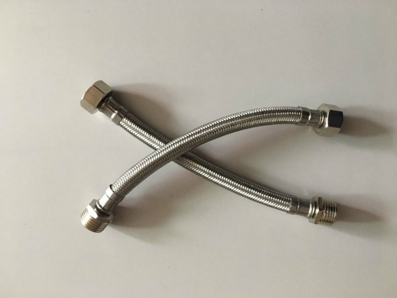 龙头水管4分内外丝延长软管四分对接头加长钢丝软管304不锈钢编织