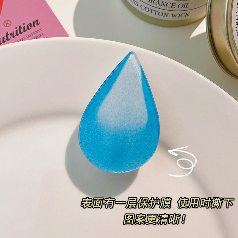 流汗emoji大无语小发夹女可爱水滴侧边刘海夹子网红汗滴发卡头饰