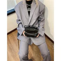 FTM $new fashion niche handmade head layer cowhide chain shoulder bag shoulder bag tofu bag trend Women bag