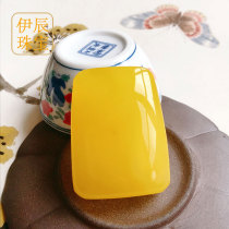 Original mine Baltic amber beeswax square brand innocents pendant chicken oil yellow with shape pendant diy accessories accessories