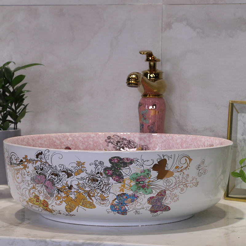 Basin stage Basin art ceramic round sink Europe type lavatory Basin sink household toilet