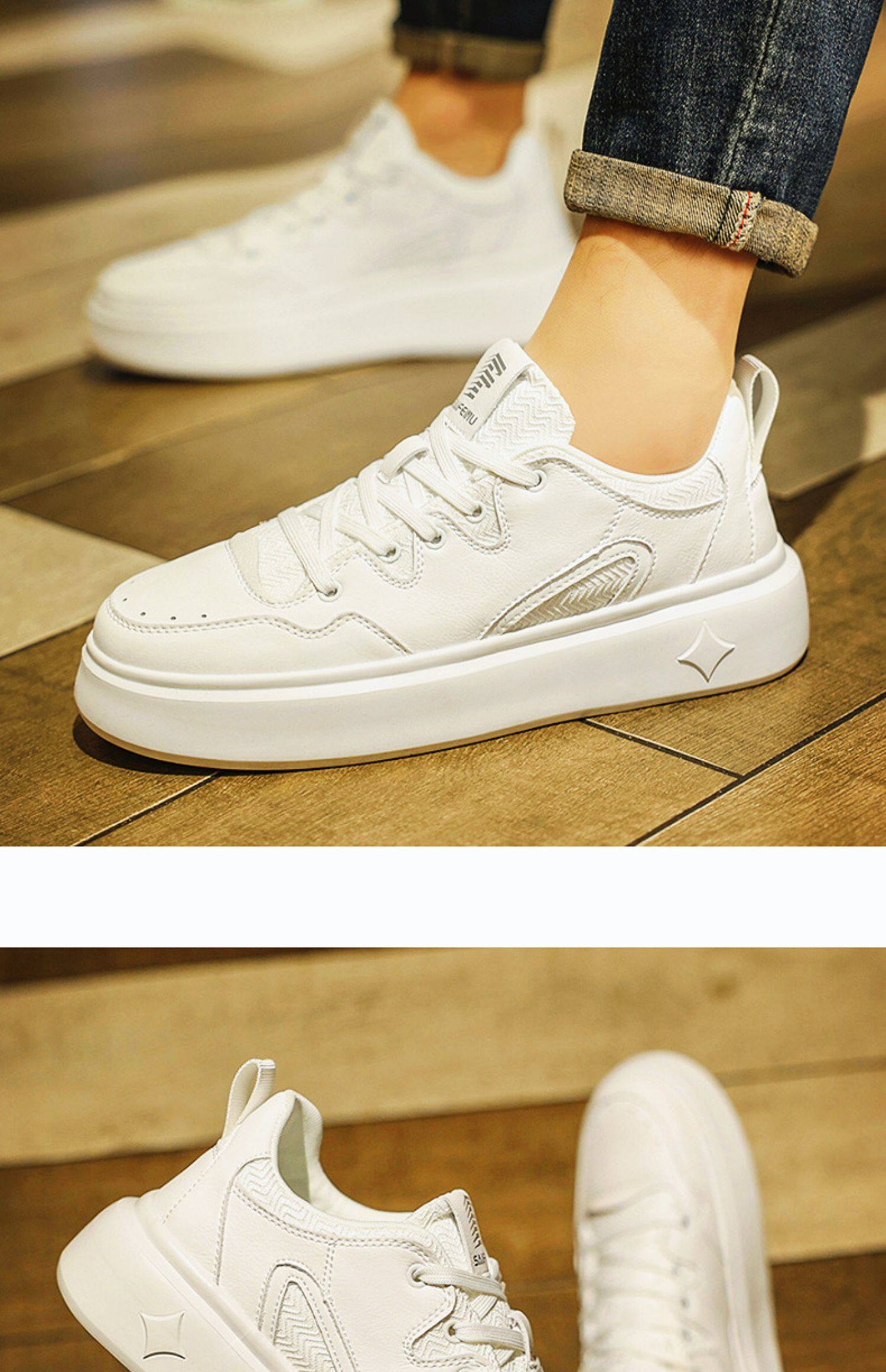 cartel鳄鱼小白鞋男鞋春季款2025新款真皮板鞋男士休闲鞋子男潮鞋