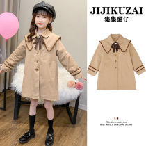 Girls spring clothes windbreaker coat girls middle-aged children foreign-style net Red 5 tops 6 Korean version wear 8 tide 9 years old 12