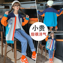 Girls spring and autumn coat little girl children wear foreign style net red windbreaker 6 casual 7 coat 8 tide 9 years old