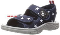 Mikihouse Double_B Classic Stars Printed Small Black Bear Double Row Large Sticky Button Sports Sandals New Set Goods