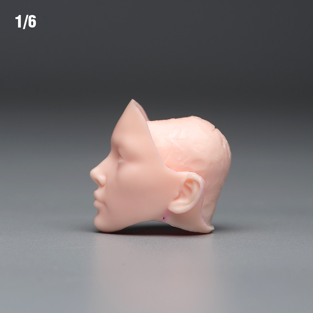 现货1/6 女兵人 美女女头雕 夜 白模 女头雕模型