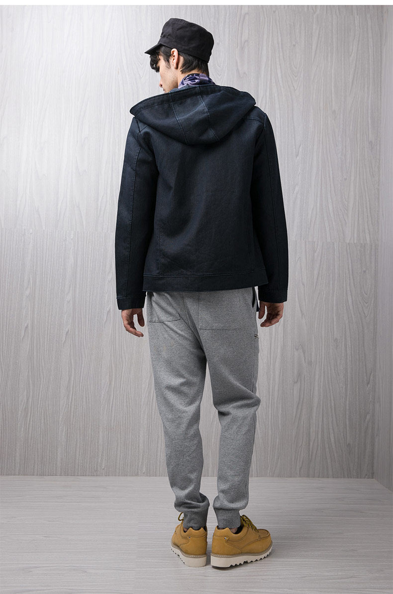 卡玛kama 2017秋季男外套时尚水洗连帽领型休闲外套男2116715