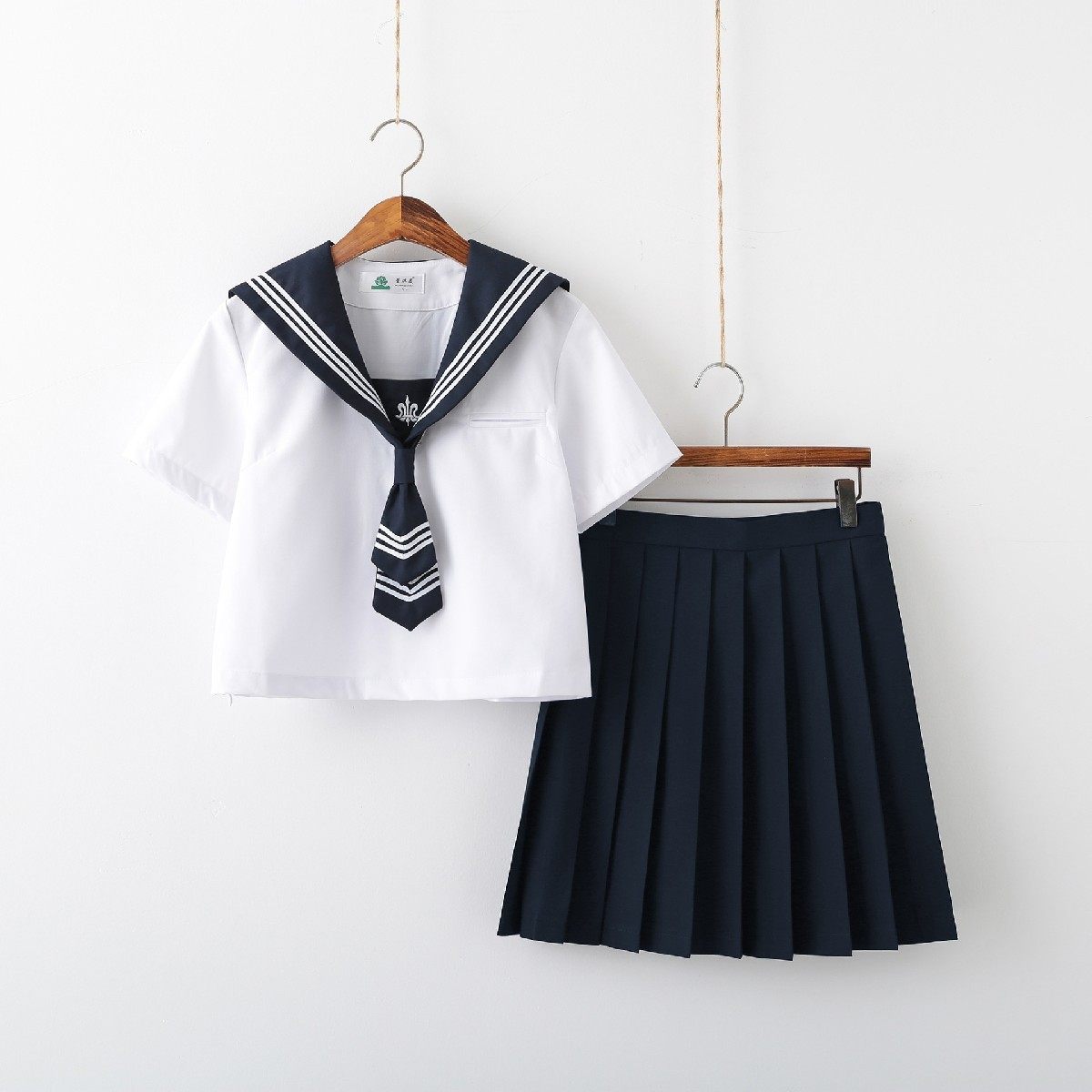 实拍三本正统jk制服裙正版基础款水手服百褶裙全套装学生装夏季