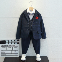 Childrens suit suit boy flower girl dress piano performance clothing big boy handsome child suit jacket autumn and winter