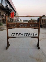 Old objects Qing Dynasty Longshou head hanging hangers drying rack solid wood furniture ornaments Ming and Qing furniture classical Wood