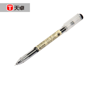 天卓好笔日系简约风格中性笔 0.35mm全针管黑色红色签字笔学生用考试水笔0.5 透明圆杆鲜艳色彩办公顺滑书写