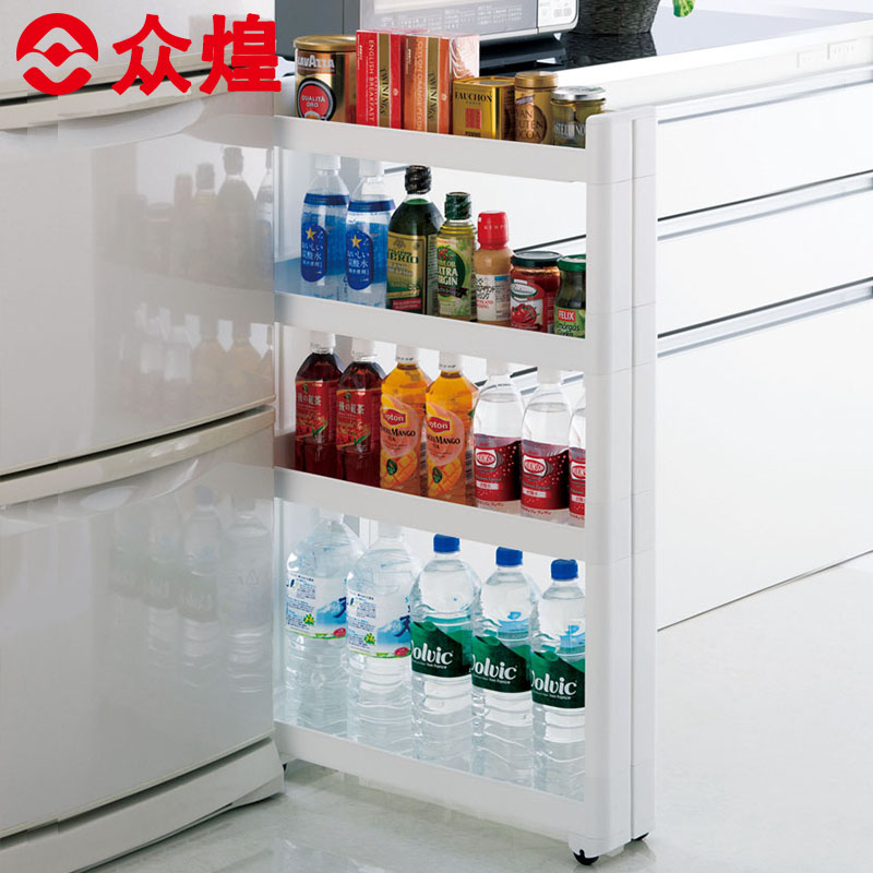众煌冰箱架厨房夹缝收纳架整理柜缝隙架日本进口储物收纳车置物架产品展示图3