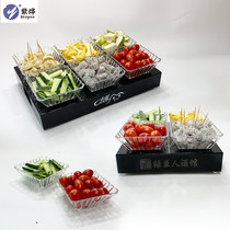 ACRYLIC LED luminous snack plate platter bar KTV special fruit plate rack creative four or six grid fruit plate plate