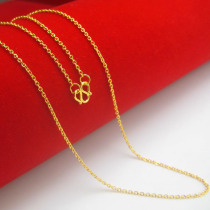 Gold Necklace 9999 Pot Gold Gold Jewelry Small Chain Real Gold Wedding Jewelry Womens Short choker