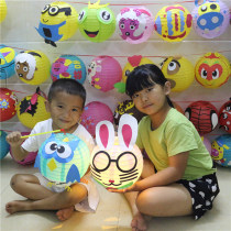 Mid-Autumn Festival Paper Lantern Diy Handmade Materials Festival Kindergarten Children Hand LED Luminous Cartoon Lanterns
