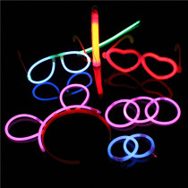 Fluorescent Stick Fluorescent Stick Accessories Bracelet Skeleton Skull type hair clip multicolored fluorescent stick disposable silver light stick