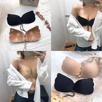 Silicone Invisible Small Chest Polymer Chest Pure Color Simple Line Anti-skid Chest Adjection No Shoulder Belt Sexy Underwear Tide