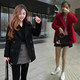 ເສື້ອຂົນແກະສັ້ນຂອງແມ່ຍິງພາກຮຽນ spring ແລະດູໃບໄມ້ລົ່ນກາງ imitation mink velvet suit versatile short woolen coat 00