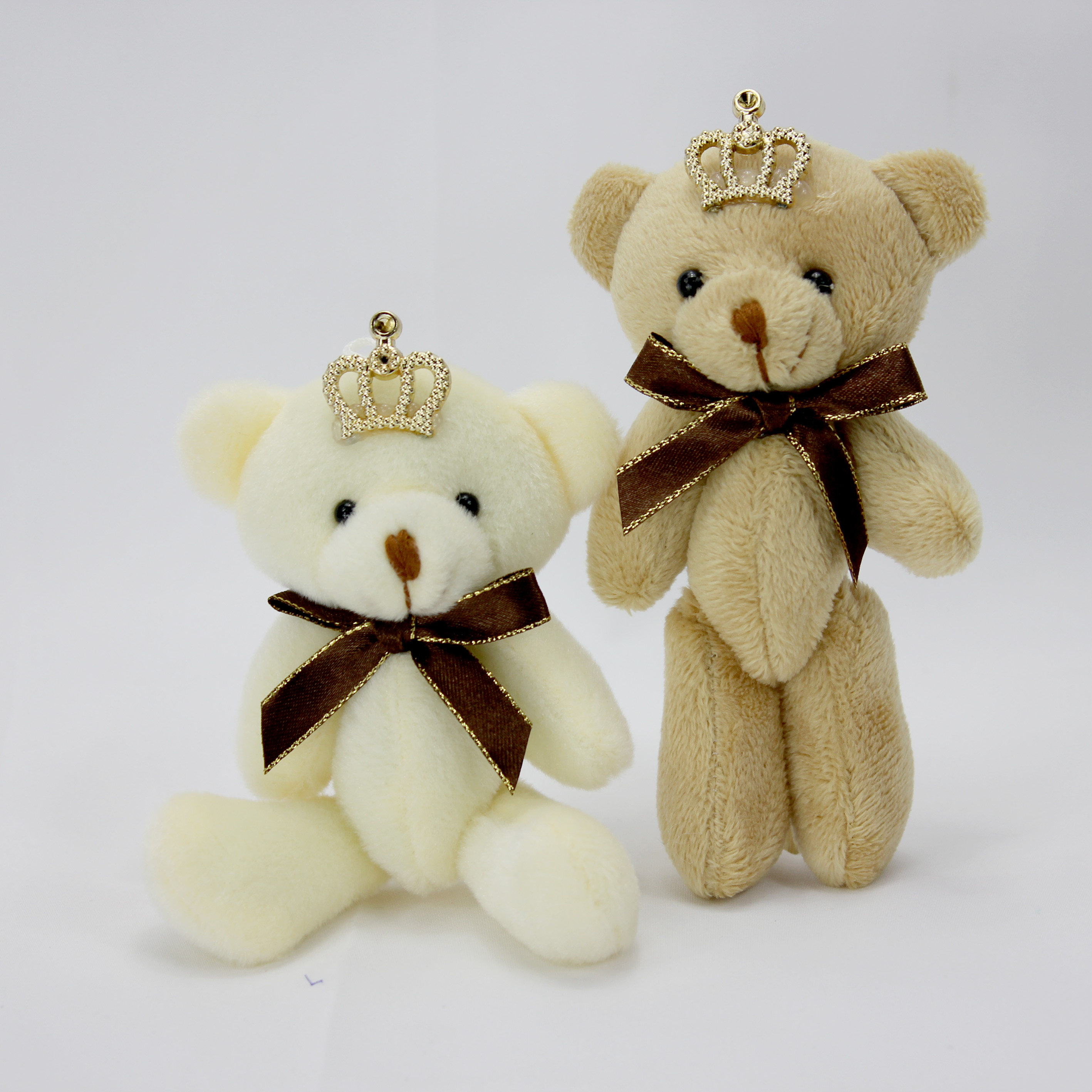 台版棕色小号泰迪熊卡通花束熊包花公仔挂件婚庆婚礼