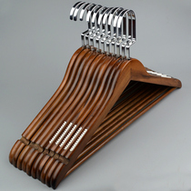 Solid Wood clothes rack vintage wood hangers wholesale non-slip household clothes stand-free hotel drying rack