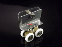 Shower room copper thickened widening stainless steel moving door hanging wheel shower room pulley glass door hanging wheel